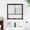 vidaXL Bathroom Mirror Cabinet Smoked Oak 60x16x60 cm Engineered Wood