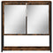 vidaXL Bathroom Mirror Cabinet Smoked Oak 60x16x60 cm Engineered Wood