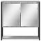 vidaXL Bathroom Mirror Cabinet Grey Sonoma 60x16x60 cm Engineered Wood