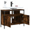 vidaXL Bathroom Sink Cabinet Smoked Oak 80x30x60 cm Engineered Wood