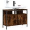vidaXL Bathroom Sink Cabinet Smoked Oak 80x30x60 cm Engineered Wood