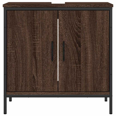 vidaXL Bathroom Sink Cabinet Brown Oak 60x30x60 cm Engineered Wood