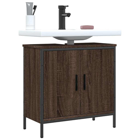 vidaXL Bathroom Sink Cabinet Brown Oak 60x30x60 cm Engineered Wood