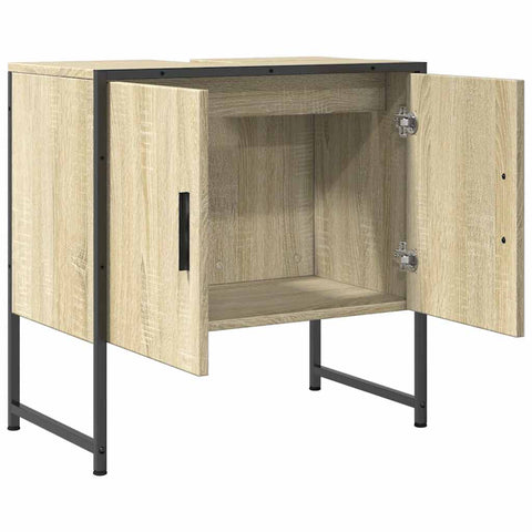 vidaXL Bathroom Sink Cabinet Sonoma Oak 60x33x60 cm Engineered Wood