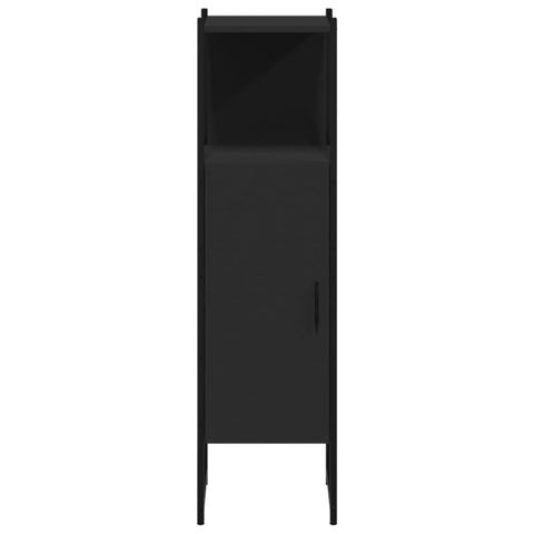 vidaXL Bathroom Cabinet Black 33x33x120.5 cm Engineered Wood
