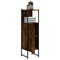 vidaXL Bathroom Cabinet Smoked Oak 33x33x120.5 cm Engineered Wood