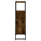 vidaXL Bathroom Cabinet Smoked Oak 33x33x120.5 cm Engineered Wood