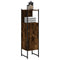 vidaXL Bathroom Cabinet Smoked Oak 33x33x120.5 cm Engineered Wood