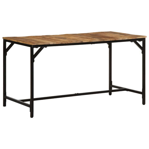 vidaXL Dining Table 140x70x75 cm Solid Wood Rough Mango
