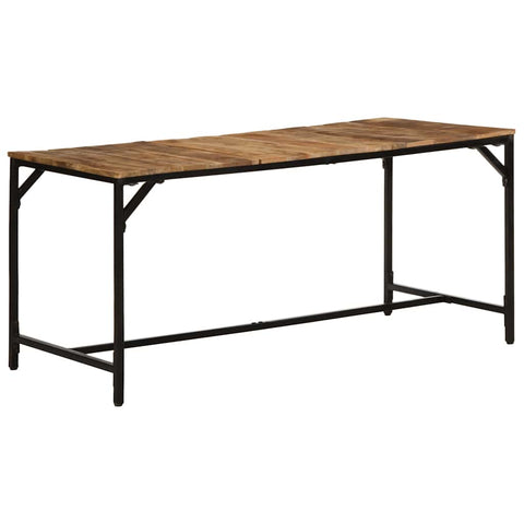 vidaXL Dining Table 160x80x75 cm Solid Wood Rough Mango