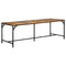 vidaXL Dining Table 220x90x75 cm Solid Wood Rough Mango