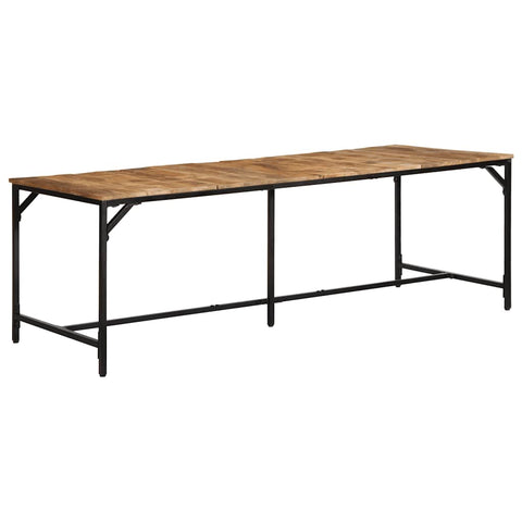 vidaXL Dining Table 220x90x75 cm Solid Wood Rough Mango