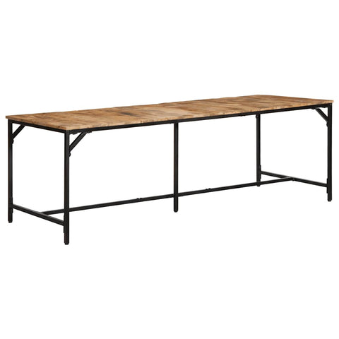 vidaXL Dining Table 220x90x75 cm Solid Wood Rough Mango