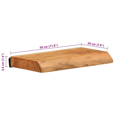 vidaXL Wall Shelves 2 pcs 30x20x3.5 cm Solid Wood Acacia