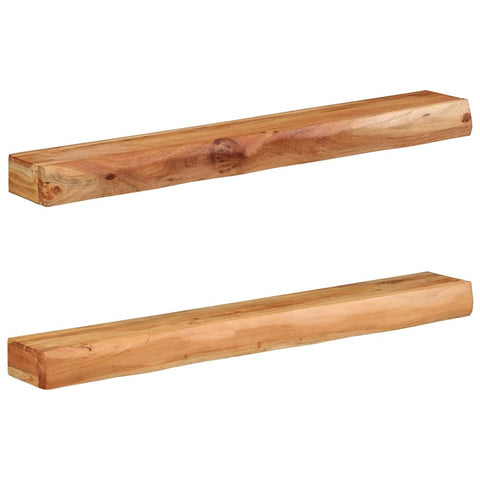 vidaXL Wall Shelves 2 pcs 100x17x8 cm Solid Wood Acacia