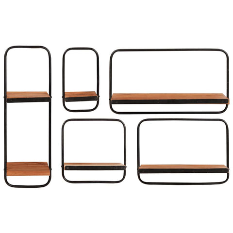 vidaXL Wall Shelves 5 pcs Solid Wood Acacia