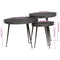 vidaXL Coffee Table 3 pcs Black Engineered Wood