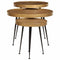 vidaXL Coffee Table 3 pcs Golden Engineered Wood