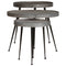 vidaXL Coffee Table 3 pcs Silver Engineered Wood