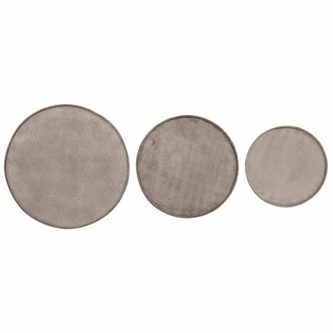 vidaXL Coffee Table 3 pcs Silver Engineered Wood