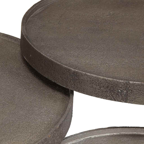 vidaXL Coffee Table 3 pcs Silver Engineered Wood