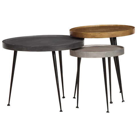 vidaXL Coffee Table 3 pcs Multicolour Engineered Wood