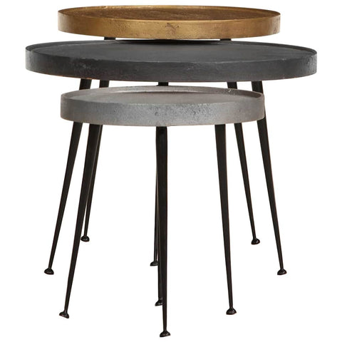 vidaXL Coffee Table 3 pcs Multicolour Engineered Wood