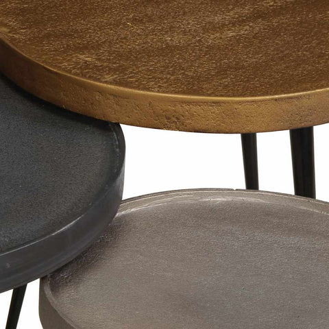 vidaXL Coffee Table 3 pcs Multicolour Engineered Wood