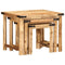 vidaXL Nesting Side Tables 3 pcs Solid Rough Wood Mango