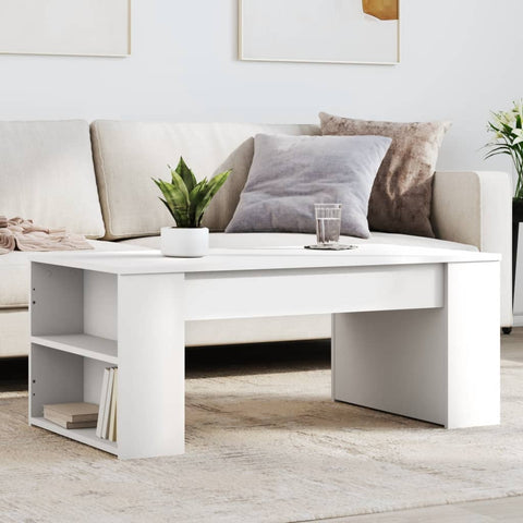 vidaXL Coffee Table White 102x55x42 cm Engineered Wood