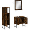 vidaXL 3 Piece Bathroom Cabinet Set Smoked Oak Engineered Wood