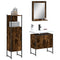 vidaXL 3 Piece Bathroom Cabinet Set Smoked Oak Engineered Wood