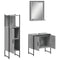 vidaXL 3 Piece Bathroom Cabinet Set Grey Sonoma Engineered Wood