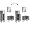 vidaXL 3 Piece Bathroom Cabinet Set Grey Sonoma Engineered Wood