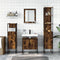 vidaXL 4 Piece Bathroom Cabinet Set Smoked Oak Engineered Wood