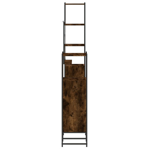 vidaXL 4 Piece Bathroom Cabinet Set Smoked Oak Engineered Wood