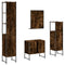 vidaXL 4 Piece Bathroom Cabinet Set Smoked Oak Engineered Wood