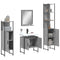 vidaXL 4 Piece Bathroom Cabinet Set Grey Sonoma Engineered Wood