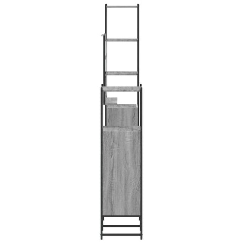 vidaXL 4 Piece Bathroom Cabinet Set Grey Sonoma Engineered Wood