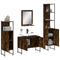 vidaXL 4 Piece Bathroom Cabinet Set Smoked Oak Engineered Wood
