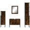 vidaXL 4 Piece Bathroom Cabinet Set Smoked Oak Engineered Wood