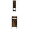 vidaXL 2 Piece Bathroom Furniture Set Smoked Oak Engineered Wood