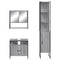 vidaXL 3 Piece Bathroom Furniture Set Grey Sonoma Engineered Wood