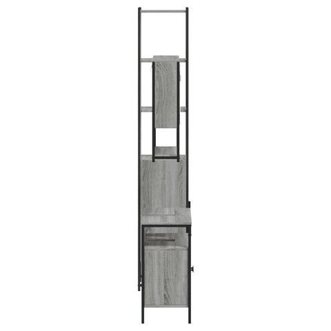 vidaXL 3 Piece Bathroom Furniture Set Grey Sonoma Engineered Wood