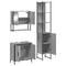 vidaXL 3 Piece Bathroom Furniture Set Grey Sonoma Engineered Wood
