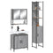vidaXL 3 Piece Bathroom Furniture Set Grey Sonoma Engineered Wood