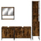 vidaXL 4 Piece Bathroom Furniture Set Smoked Oak Engineered Wood