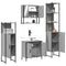 vidaXL 4 Piece Bathroom Furniture Set Grey Sonoma Engineered Wood
