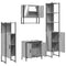 vidaXL 4 Piece Bathroom Furniture Set Grey Sonoma Engineered Wood
