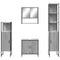 vidaXL 4 Piece Bathroom Furniture Set Grey Sonoma Engineered Wood